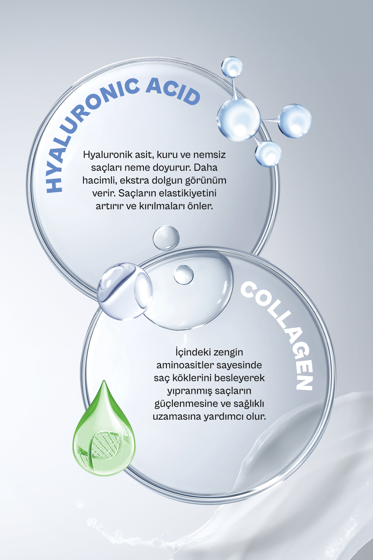 Hyaluronic & Collagen Hacim Veren Saç Bakım Kremi 250 ml-vegan -Ekstra Dolgunlaştırıcı — 8680690712258 — تصویر 5 از 6