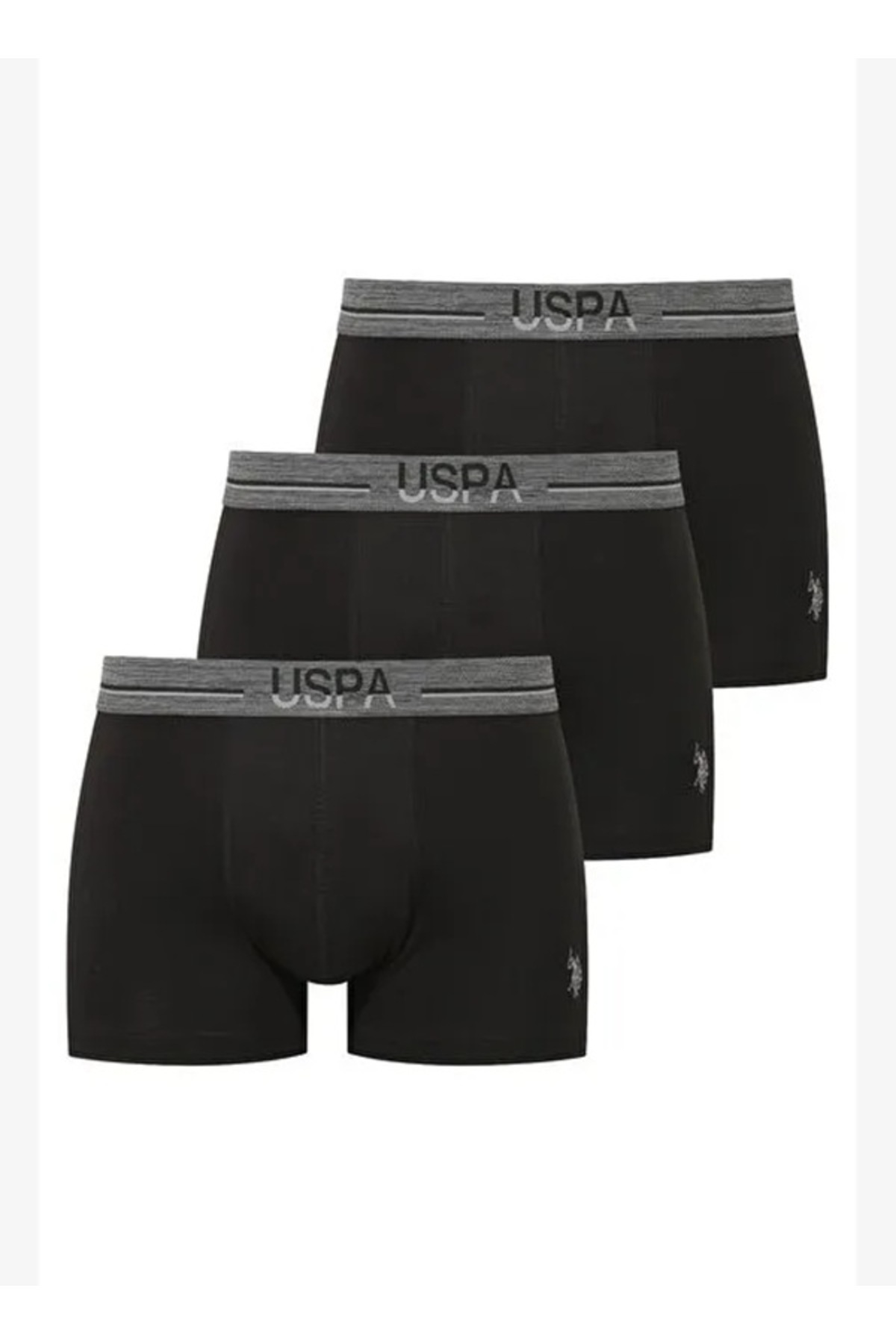 یو اس پولو شلوارک باکسر لیکرا پارچه مودال نخی مردانه، بسته 3 عددی