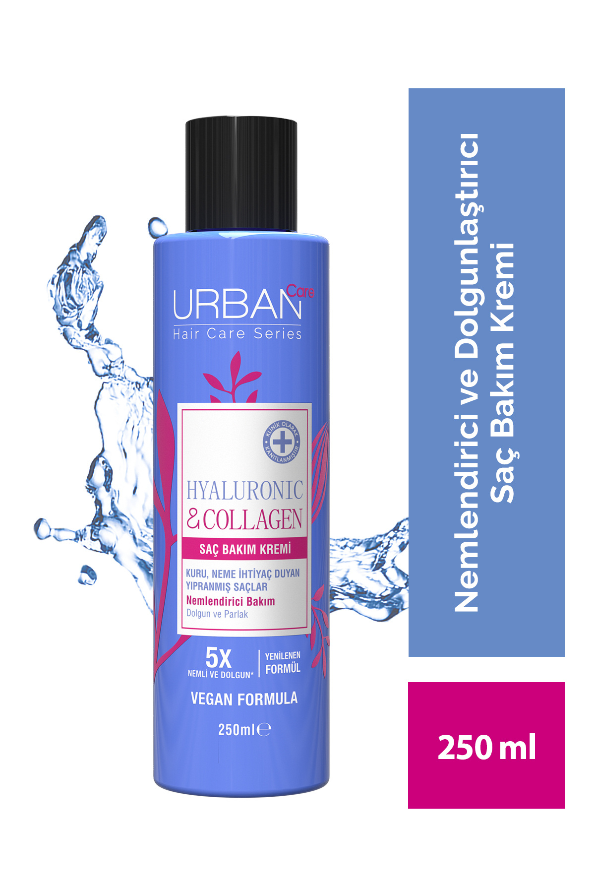 Urban Care Hyaluronic & Collagen Hacim Veren Saç Bakım Kremi 250 ml-vegan -Ekstra Dolgunlaştırıcı — 8680690712258