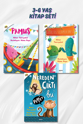 25m2 Kitap 3-6 YAŞ RESİMLİ ÖYKÜ KİTAPLARI SETİ (PAMUŞ-KAKTÜS SELAMLAŞMASI-NER...