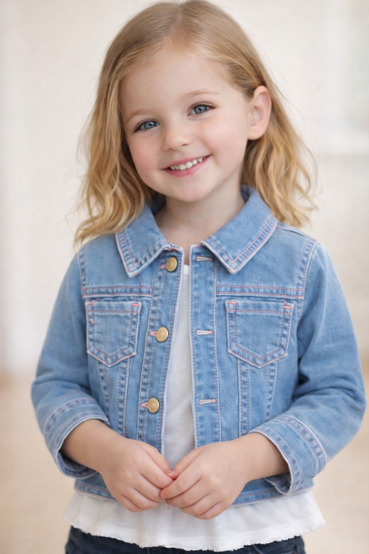 PALMERO Kız Bebek Denim Ceket fotoğrafı 2 (önizleme)