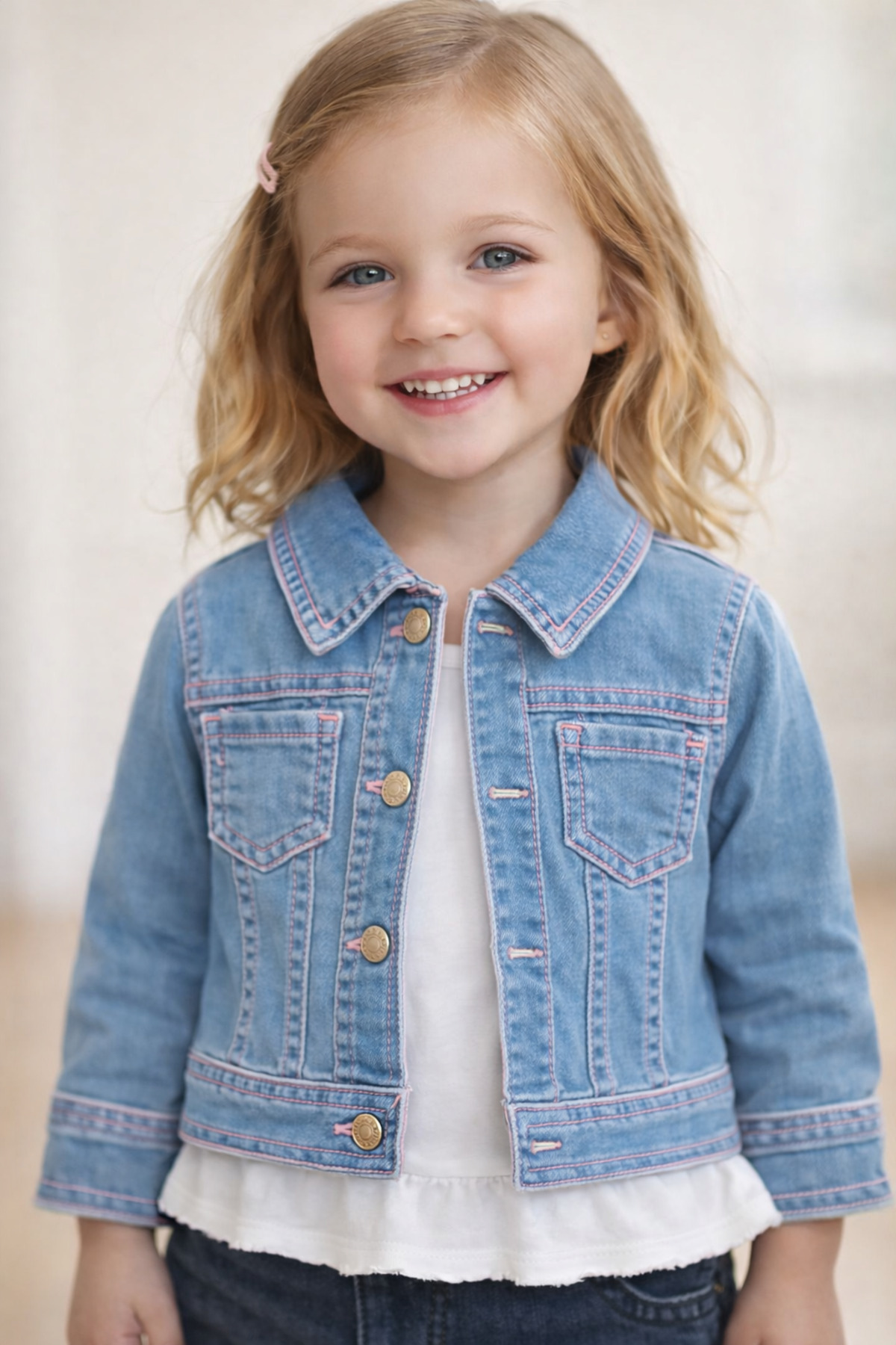 PALMERO Kız Bebek Denim Ceket fotoğrafı 5 (önizleme)