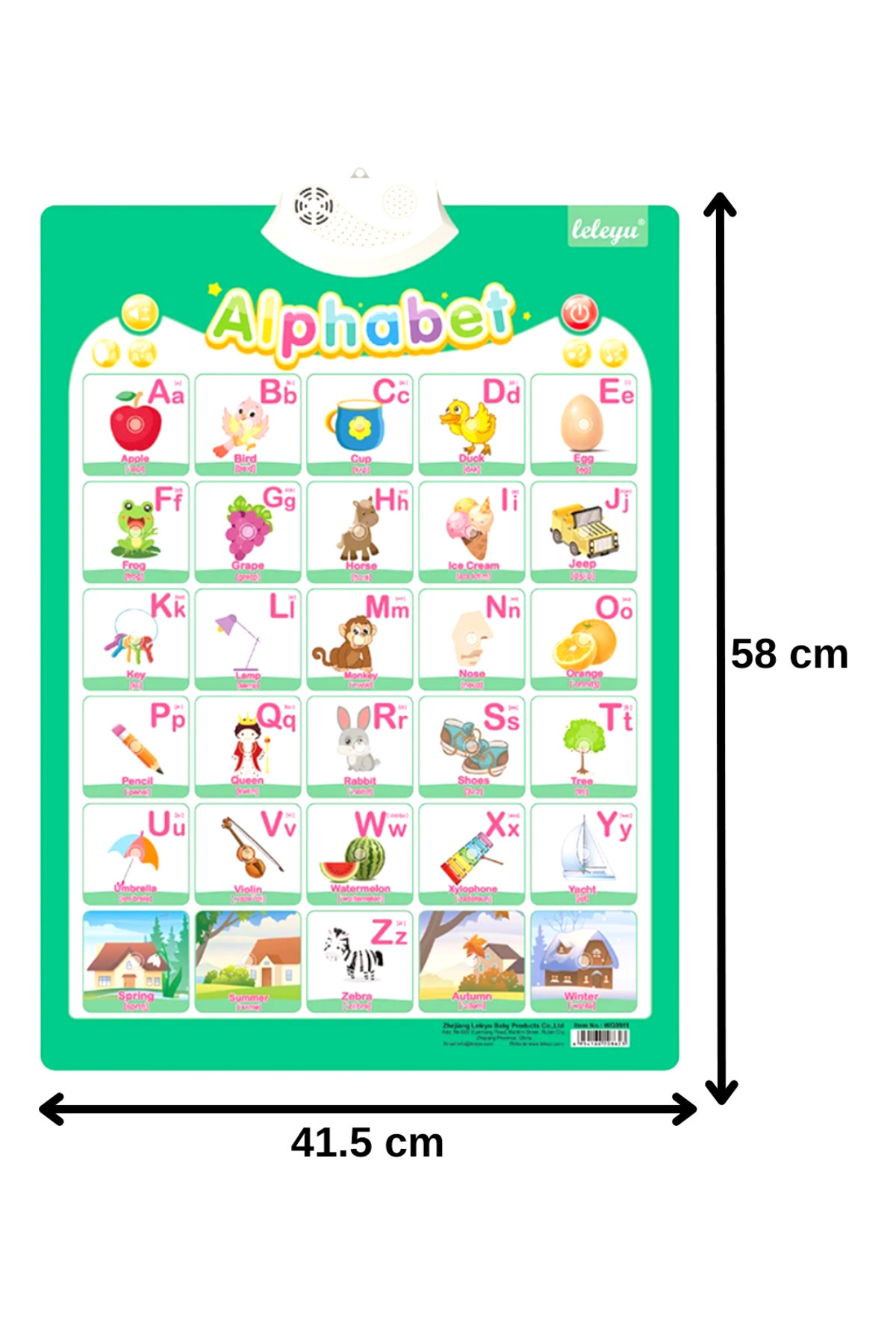 TALOO sesli kitaplar Alphapet İngilizce Konuşan Sesli Poster fotoğrafı 3 (önizleme)