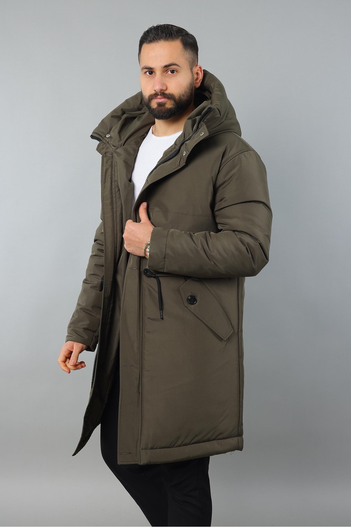MİS MODA ERKEK KIŞLIK DOLUMLU TRENÇ MONT