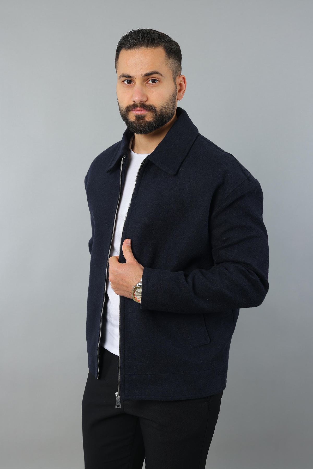 MİS MODA ERKEK KISA KAŞE MONT görsel 2