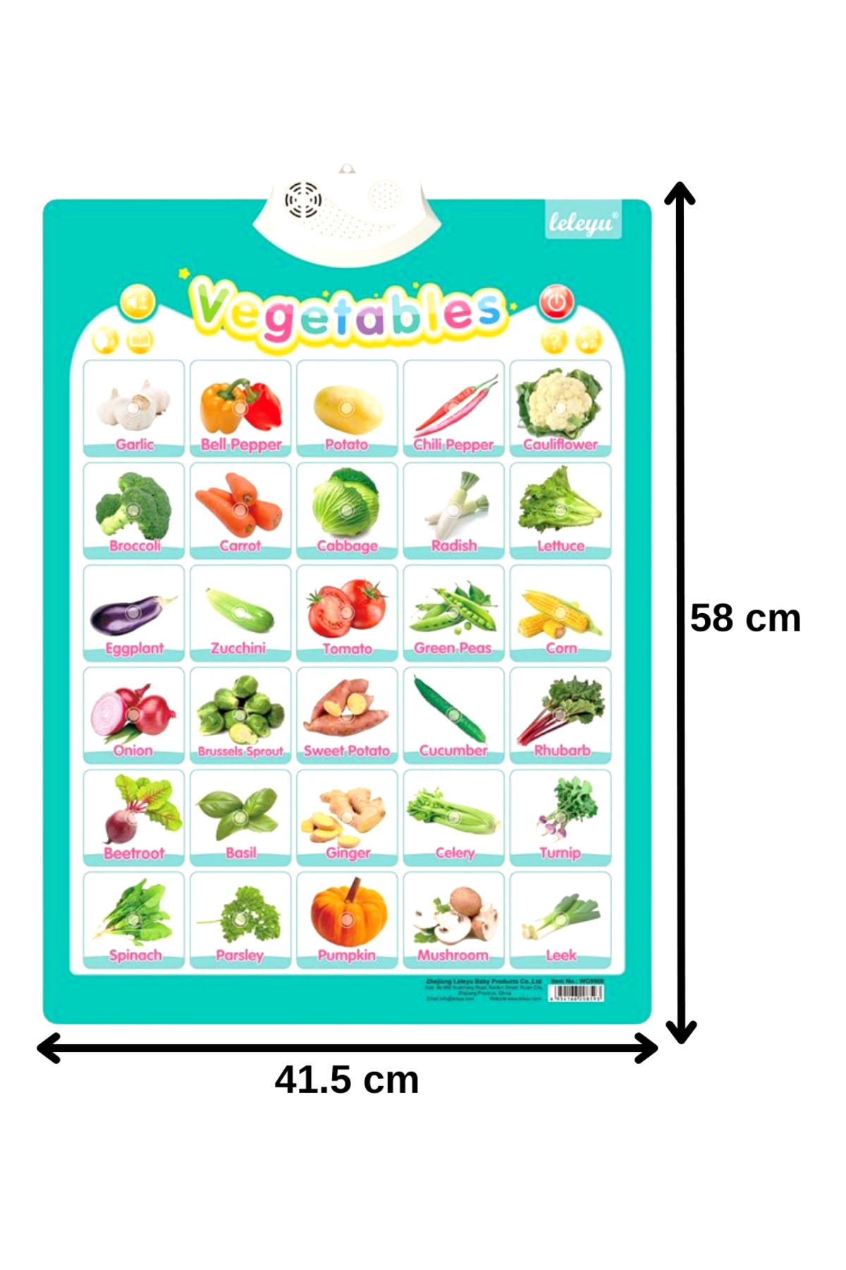 TALOO sesli kitaplar Vegetables İngilizce Konuşan Sesli Poster fotoğrafı 2 (önizleme)