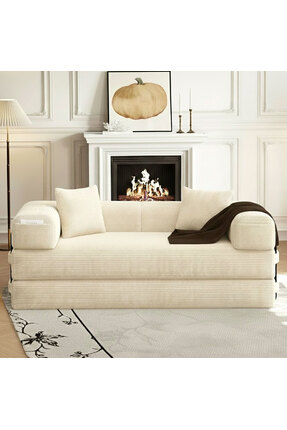 foamly İkon Fitilli Kadife Modüler Koltuk Kanepe Tamamen Sünger