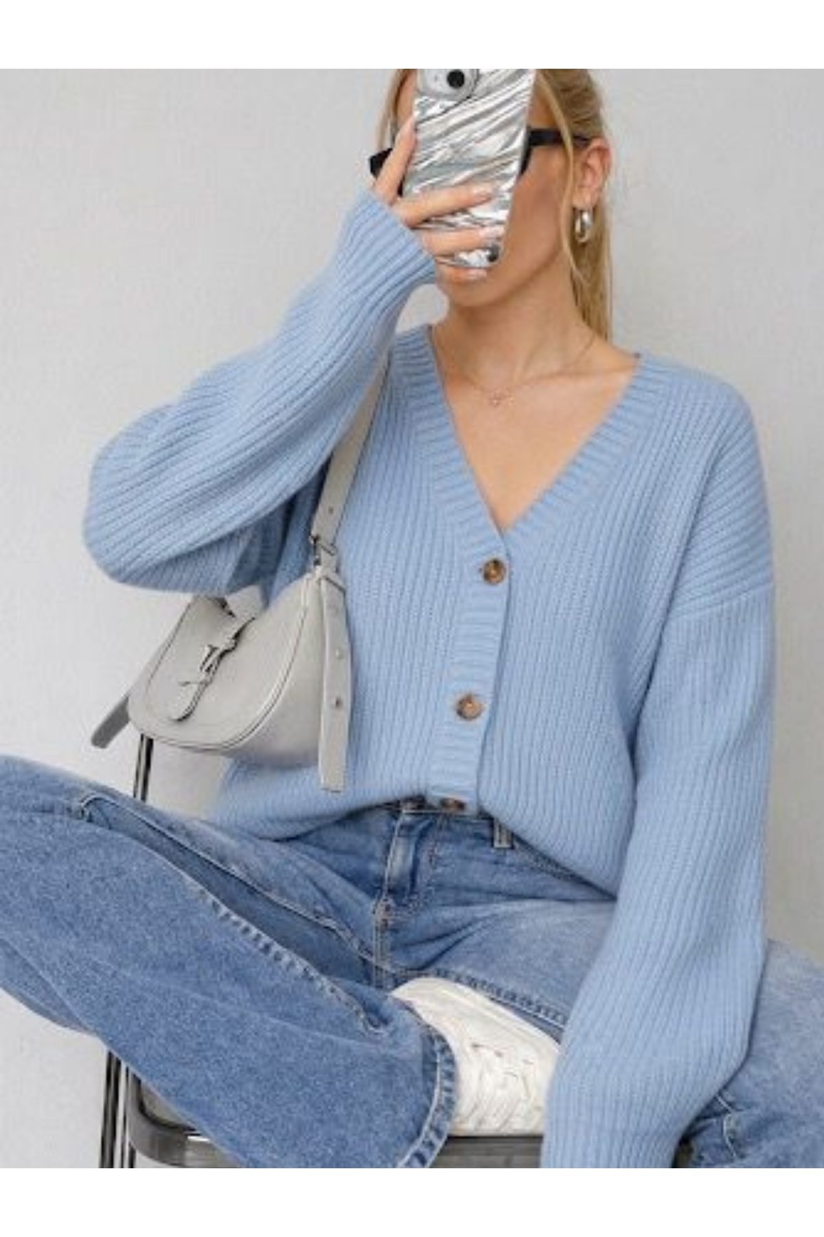 YUGA KNİTTİNG  TRİKO KADIN TREND HIRKA SELANİK ÖRGÜ PAMUKLU