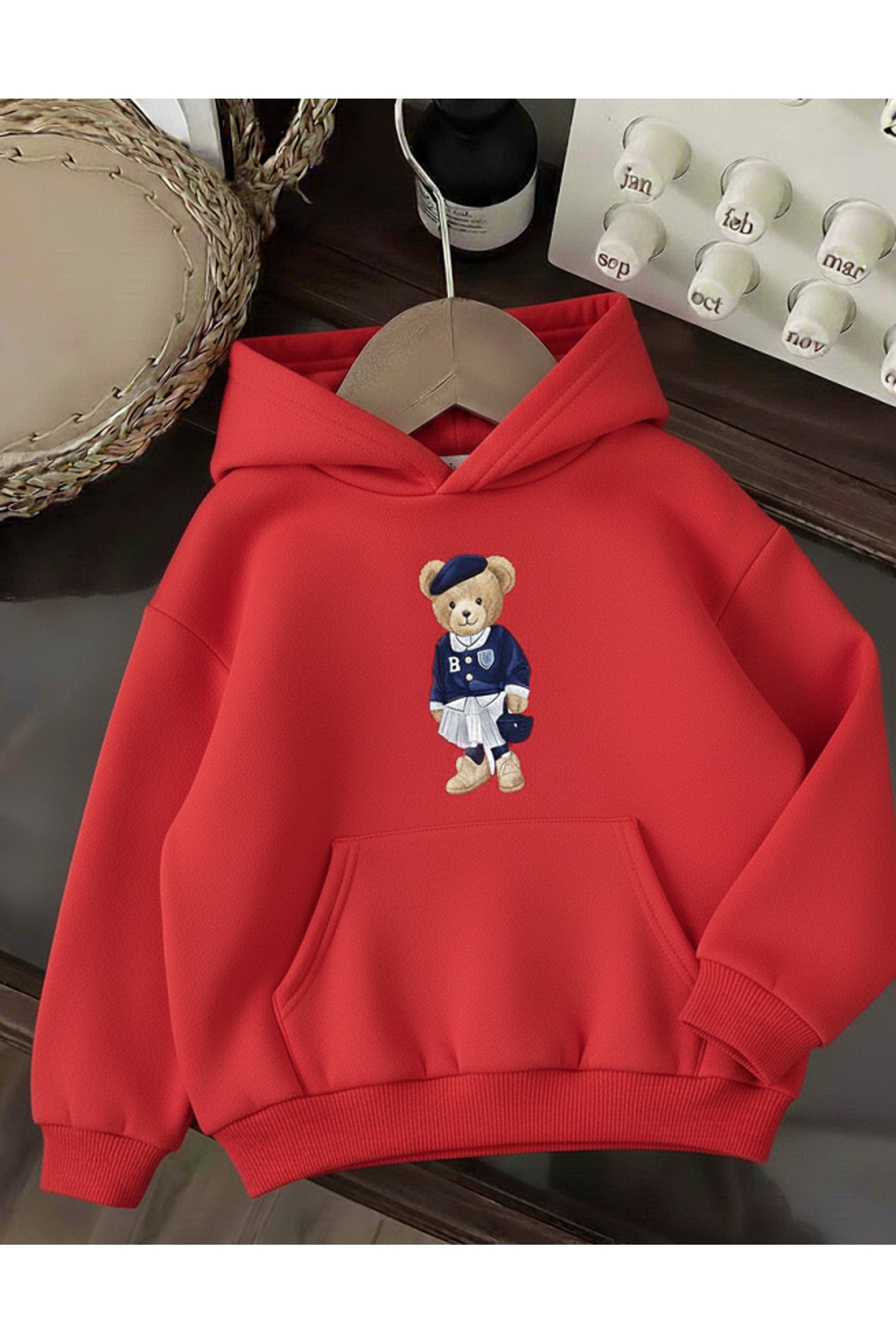 Mayer Butik Unisex Erkek/Kadın Ayıcık Özel Baskılı Pamuklu
