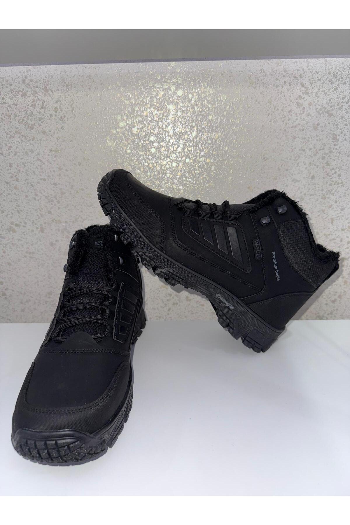 MYSSTORE Erkek Kar Botu Özel Üretim 45 Numara SİYAH görsel 2