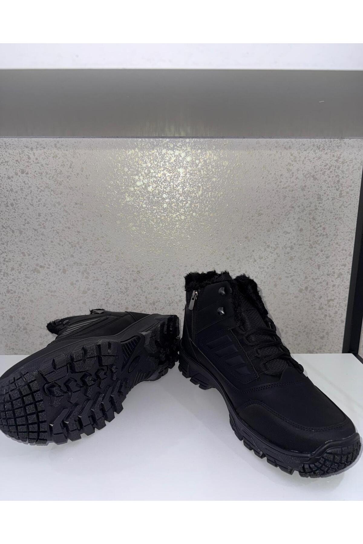 MYSSTORE Erkek Kar Botu Özel Üretim 45 Numara SİYAH görsel 3