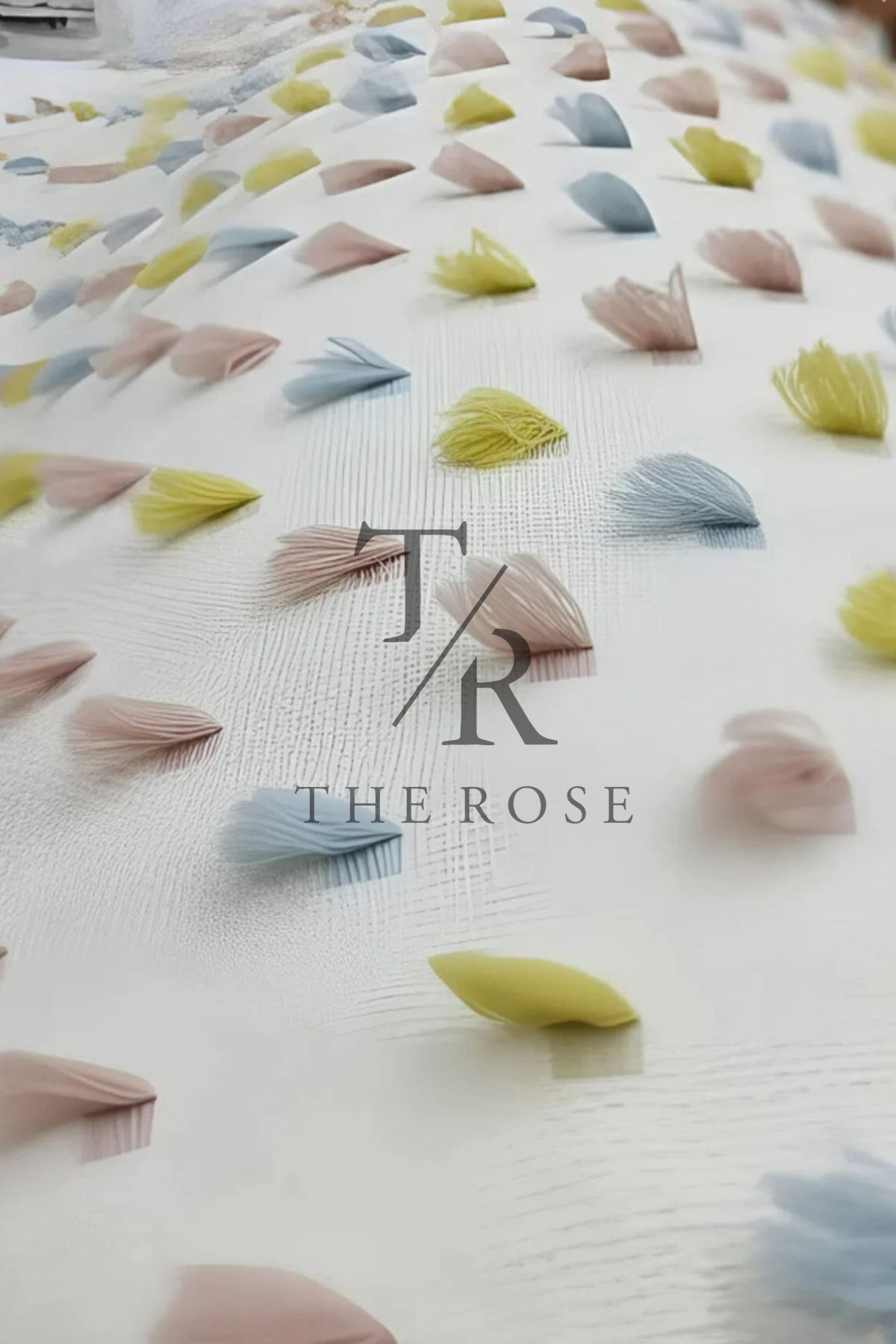 The Rose Yeni Sezon Perla Renkli Püsküllü Fon Perde, Çocuk Odası, Sık Pile, Foldet Bambu Keten, Tek Kanat fotoğrafı 4 (önizleme)