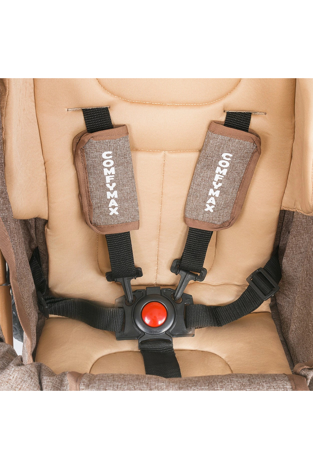 Comfymax Tam Yatar Baston Bebek Arabası – Dark Red fotoğrafı 6 (önizleme)