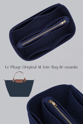 HezeS Le P. Original M Uyumlu Keçe Çanta Organizeri – Çıkarılabilir Kese Detaylı