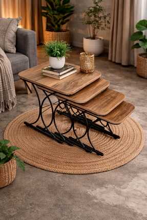 ERKAN C ZİGON TEKERLEKLİ ORTA SEHPA