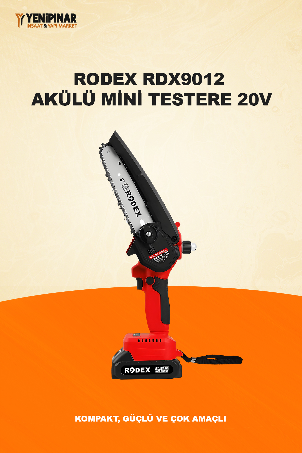 Rodex RDX9012 Akülü Mini Testere 20V | Kompakt, Güçlü ve Çok