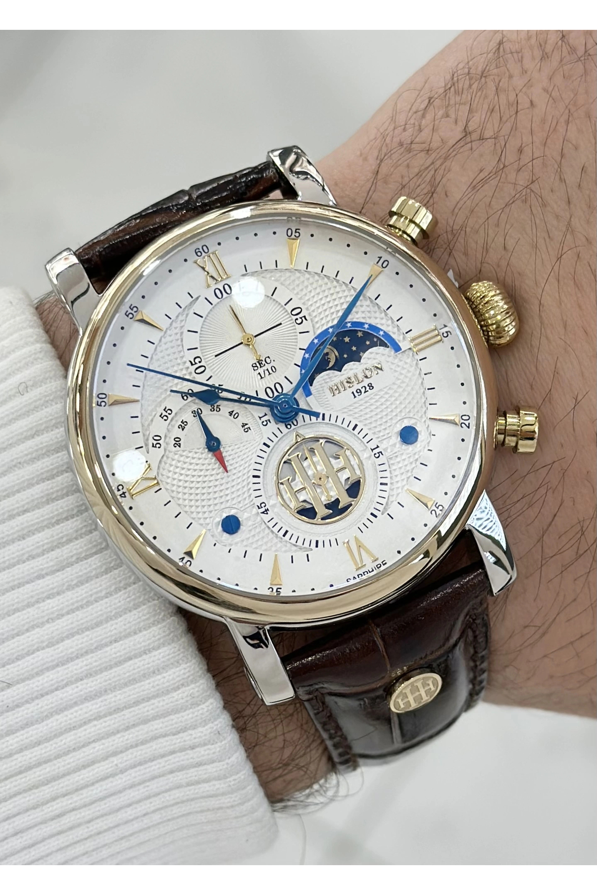 Hislon Orijinal Deri Kordon Su Geçirmez Erkek Kol Saati ILKTM105T