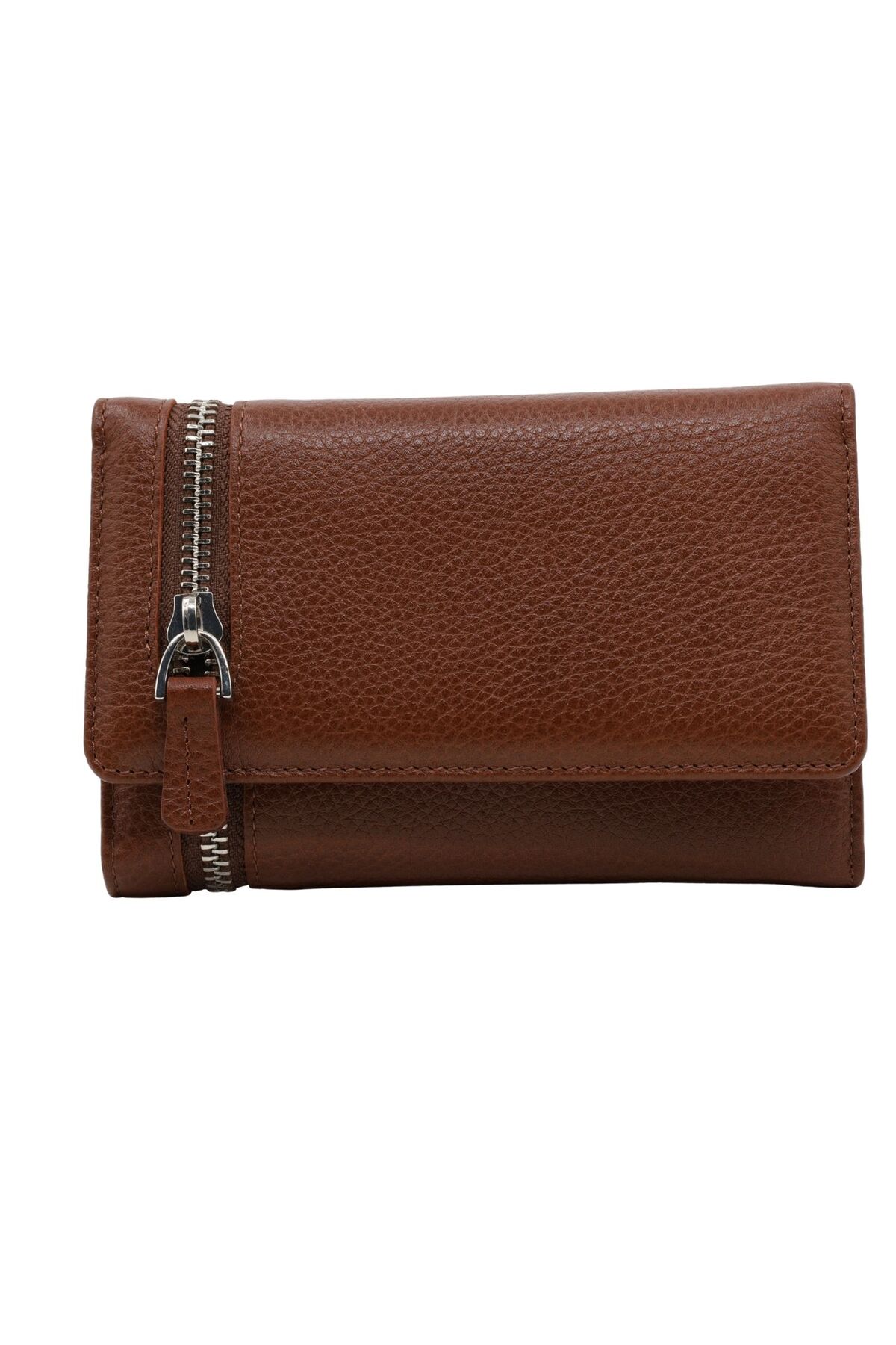 Sara Genuine Leather Zippered Women Wallet