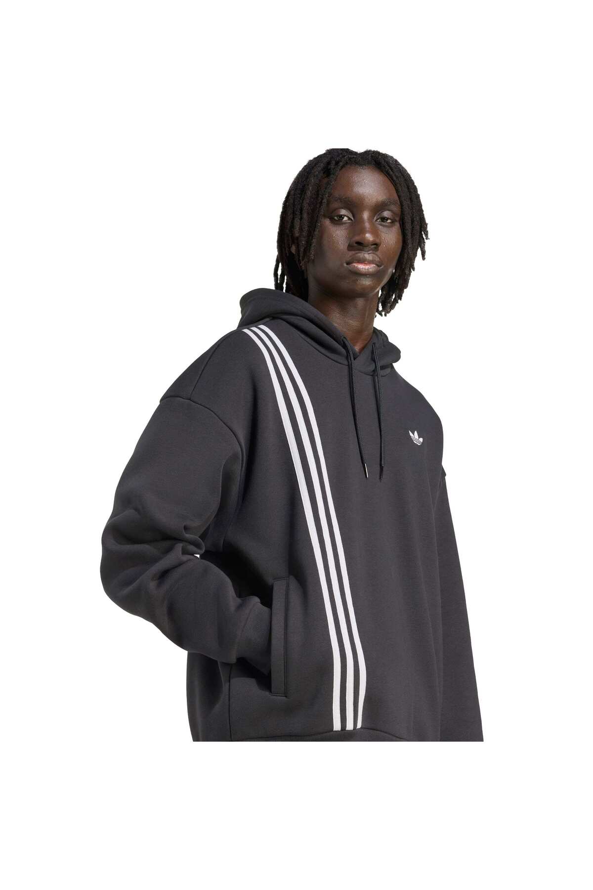 adidas FRONT ST HD Erkek Siyah Sweatshirt JV9879 görsel 5