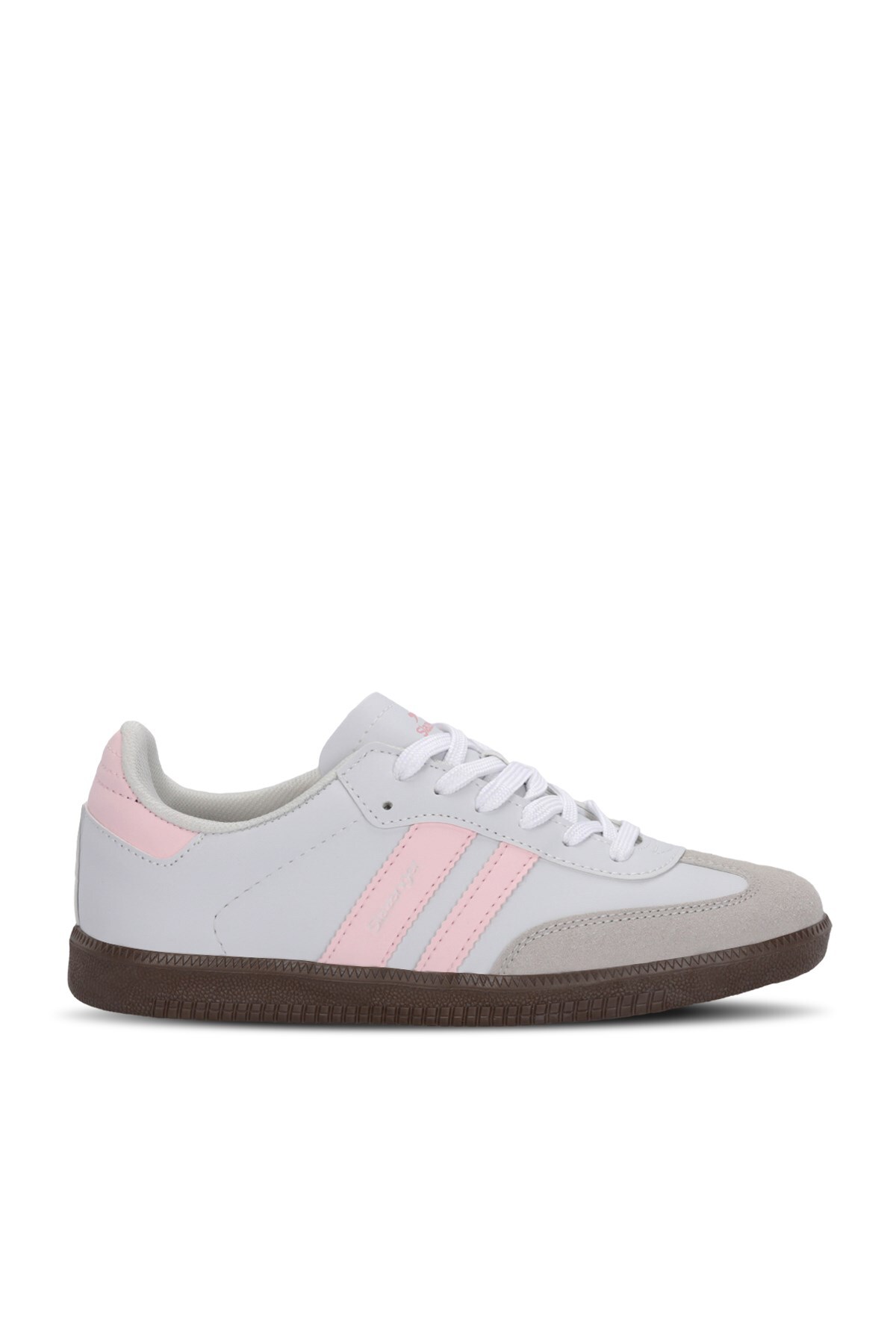 Rahat Bağcıklı Günlük Spor Ayakkabı Beyaz/Pembe Sneaker