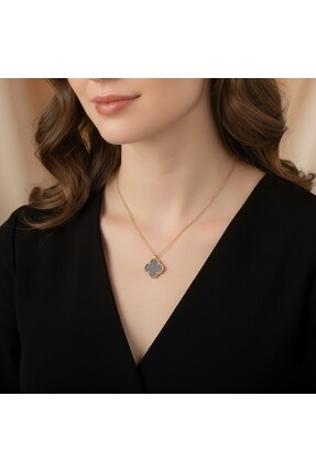 ArsEmi Bijoux Siyah Taşlı Van Cleef Kolye