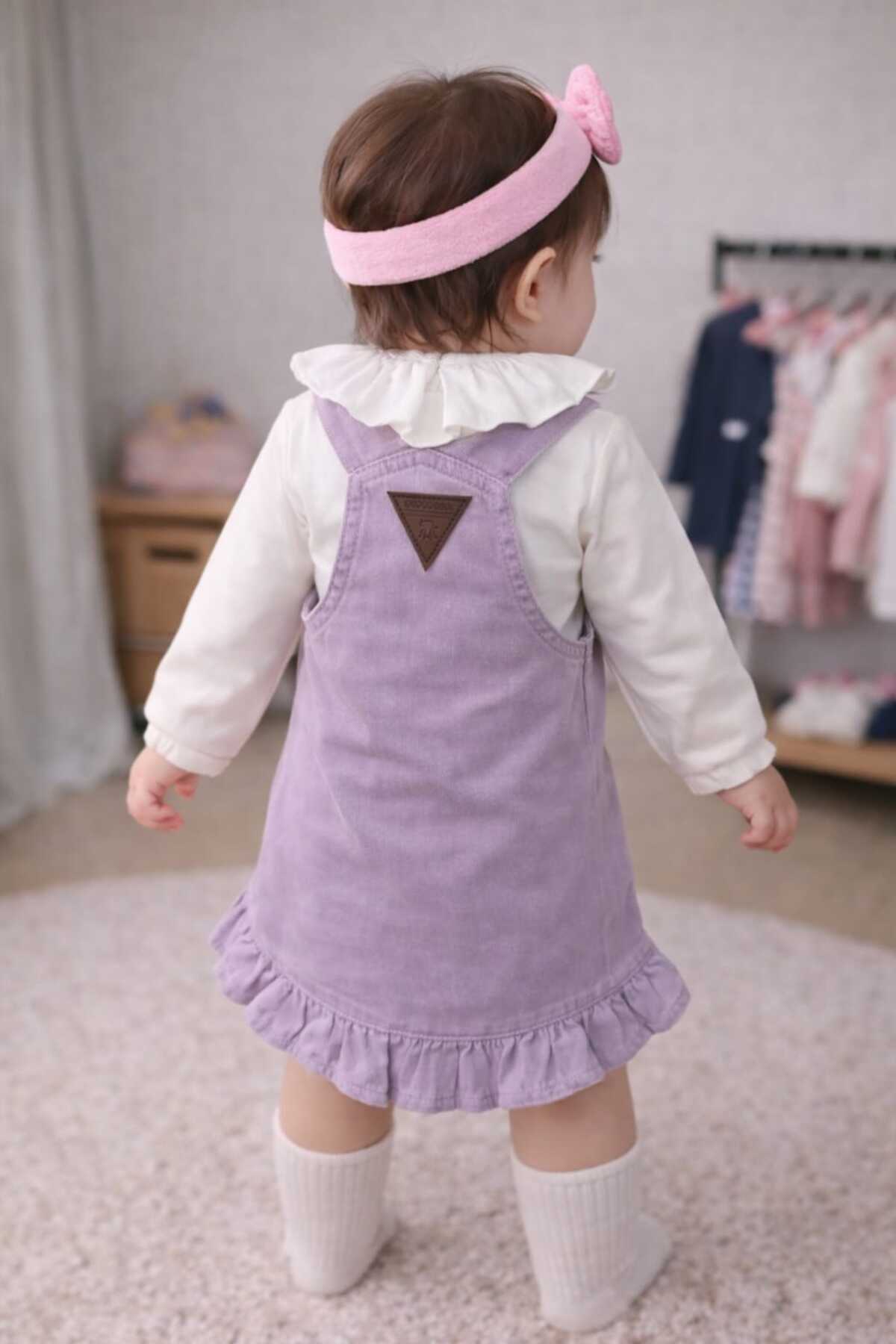 CROCODAYS Kız Çocuk Kot (JEANS) Tavşan Oyuncaklı Badili Jile Takımı (6/9/12/18) Ay fotoğrafı 3 (önizleme)