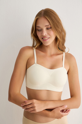 Best Model Balensiz Çıkarılabilir Pedli Straplez Dikişsiz Lazer Sütyen