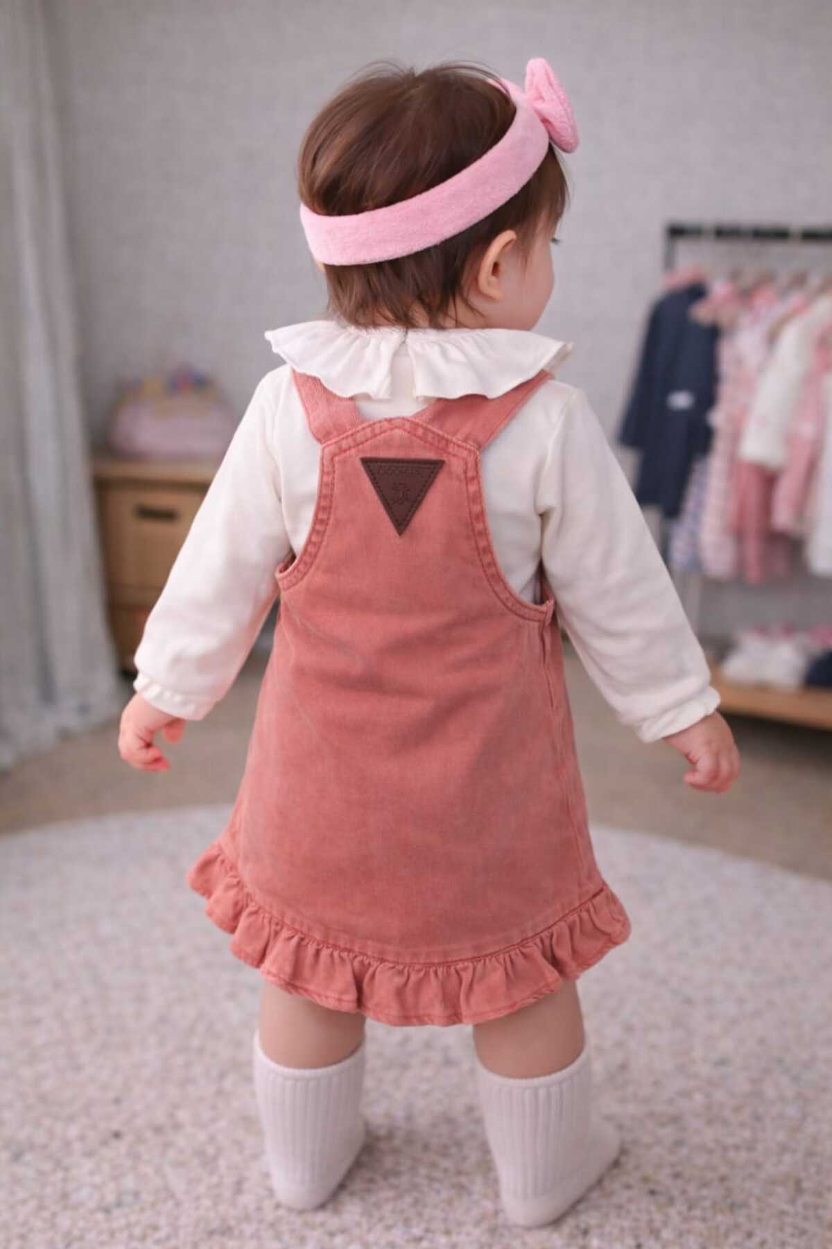 CROCODAYS Kız Çocuk Kot (JEANS) Tavşan Oyuncaklı Badili Jile Takımı (6/9/12/18) Ay fotoğrafı 3 (önizleme)