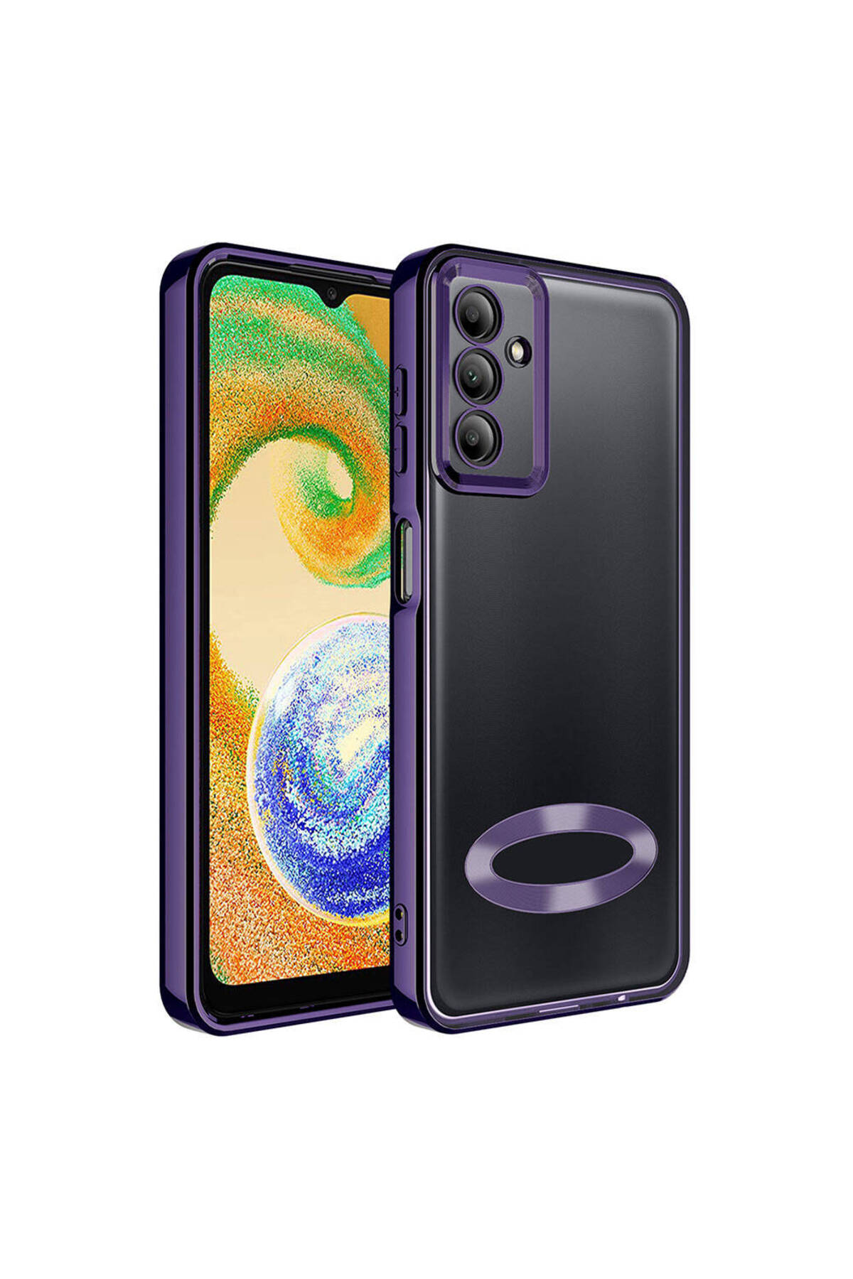 Galaxy A05S Kılıf Kamera Korumalı Logo Gösteren OYO Omega Kapak - Derin Mor