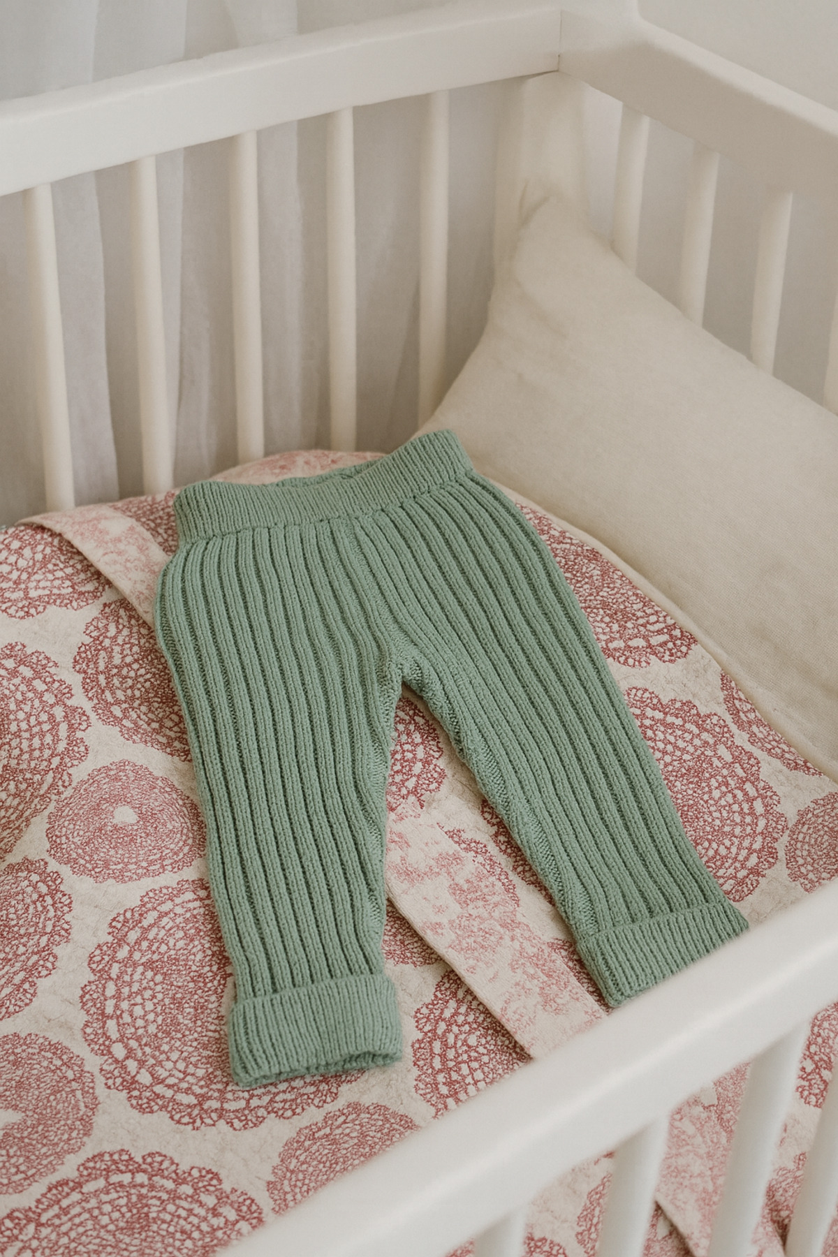 Nimini Kids Esnek, Yumuşak, Beli Lastikli, Paça Detaylı Kalın Triko Unisex Bebek Tayt (0-3 yaş) fotoğrafı 2 (önizleme)