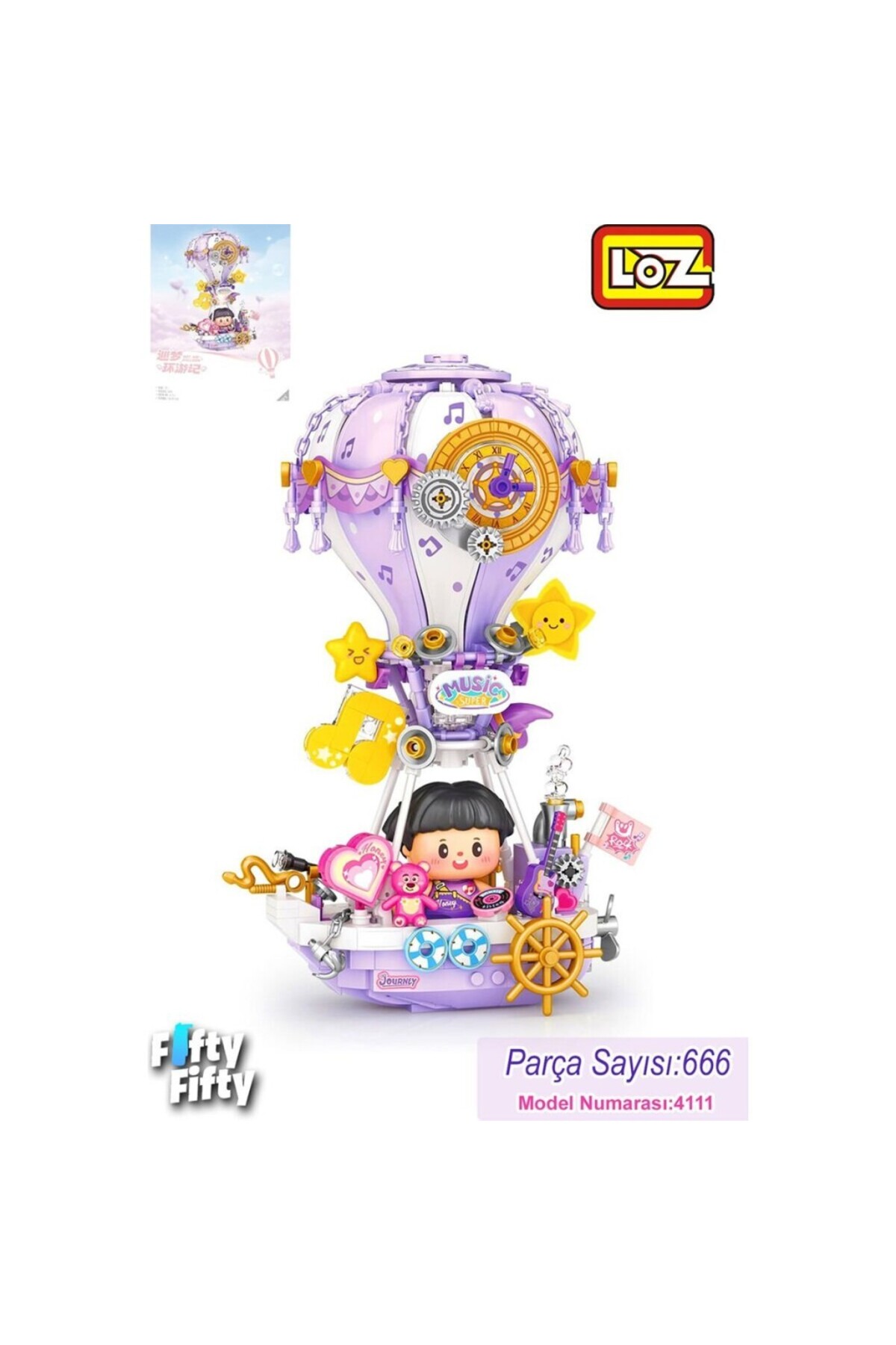 NW NessiWorld LZ4111 NessiWorld MOR HAVA BALONU BLOCK OYUNCAK 666 PARÇA fotoğrafı 2 (önizleme)