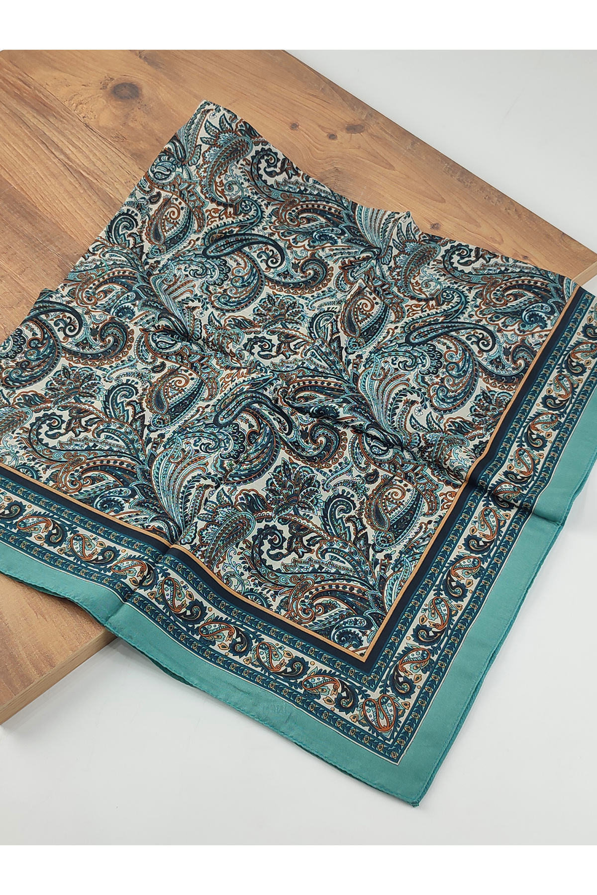 Etnik Desenli Dijital Elegance Pamuklu Eşarp Yazma SNM1054-04