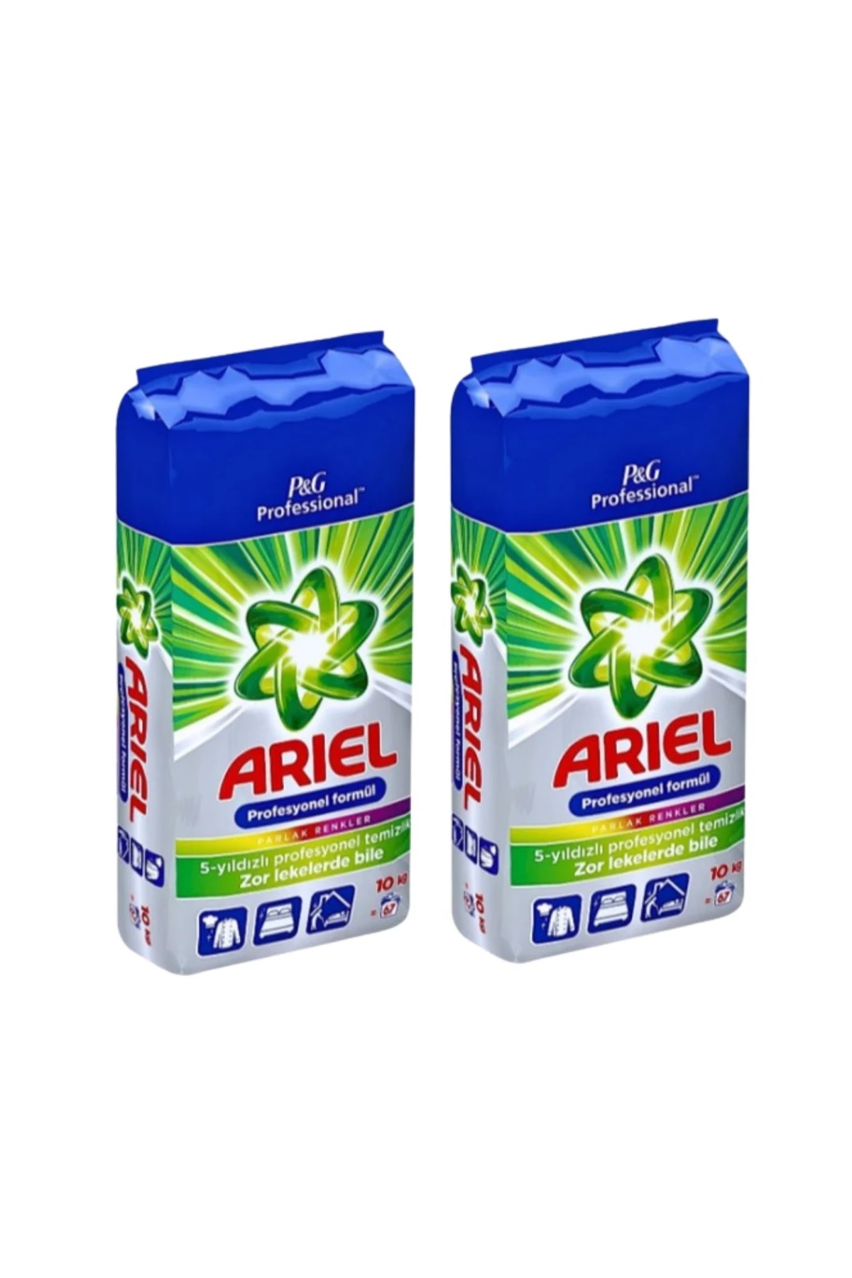 Ariel Опаковка 2 x 10 кг торби Професионален прахообразен препарат за почиств...