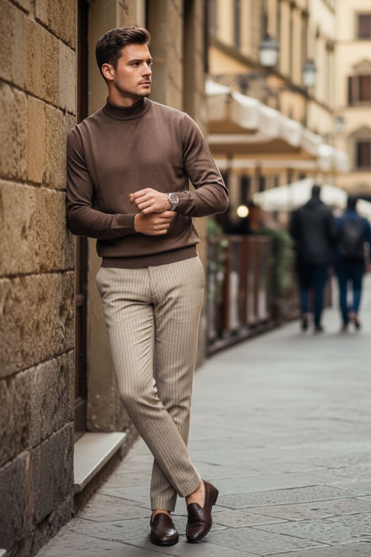 Livio Ferri  Lier Yarım Boğazlı Regular Fit Erkek Kazak Düz Triko - Görsel 5