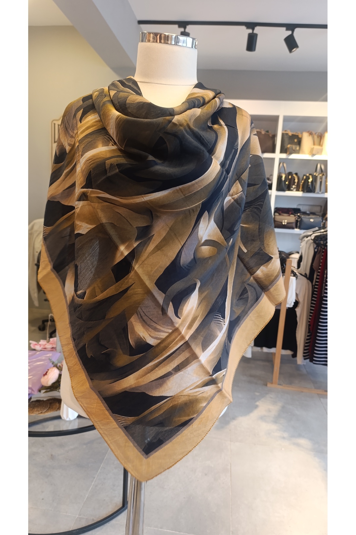 SCARF DİAMOND CARLA PAMUK İPEKSİ EŞARP