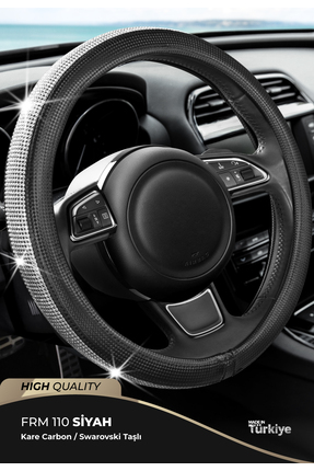 Form Taşlı Geçmeli Oto Direksiyon Kılıfı-Deri