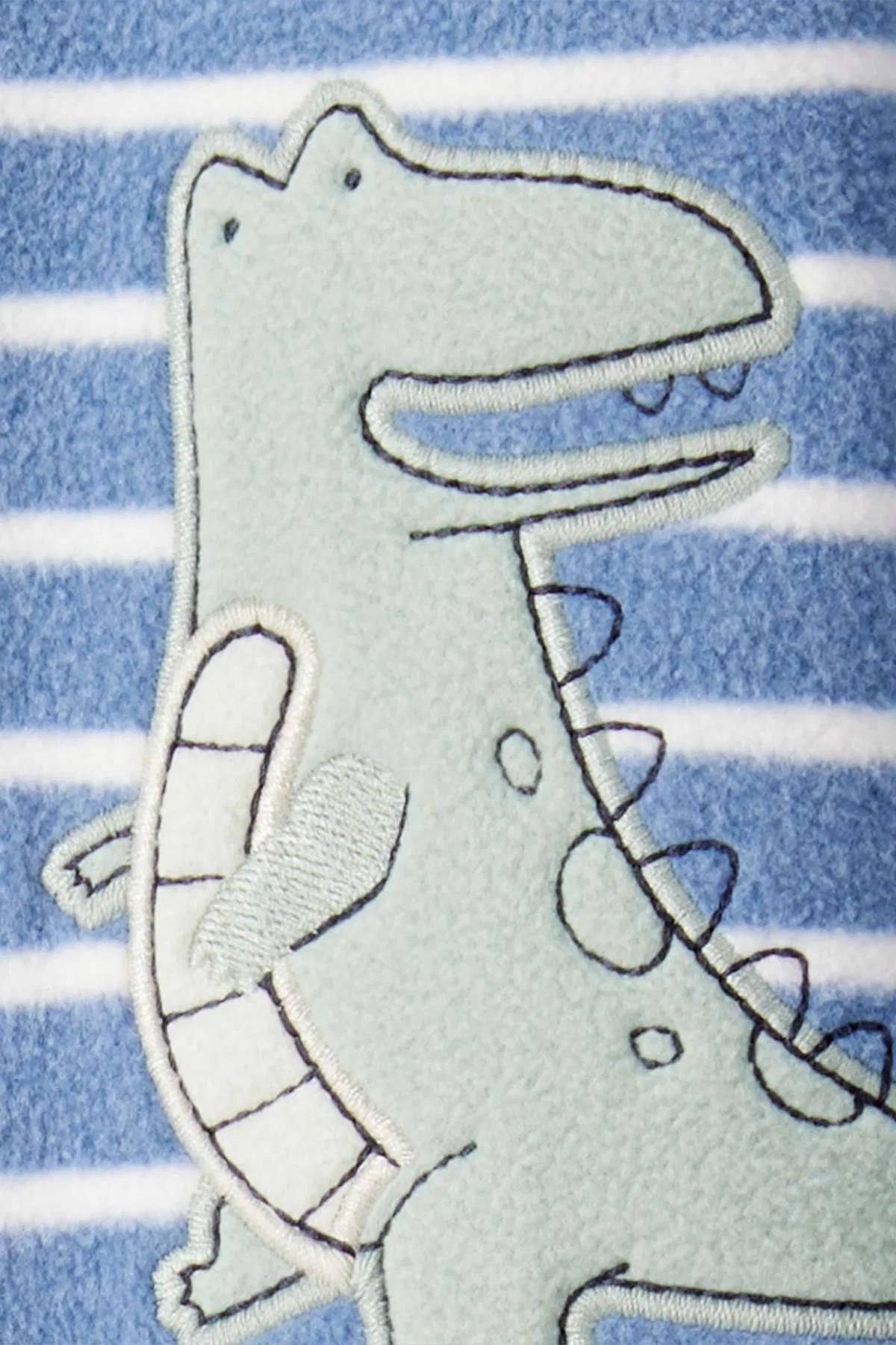 Carter's Erkek Bebek 3-9 Ay İşlemeli Polar Tulum Mavi fotoğrafı 4 (önizleme)