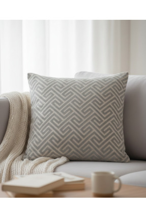 Vera Modern/zigzag–geometrik dokulu kumaş,2'li kırlent kılıfı