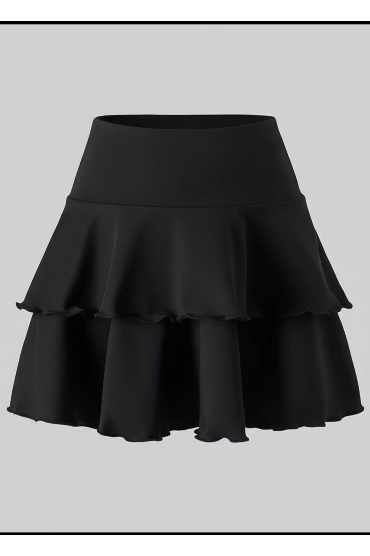 MRDN MODA  Kız çocuğu yüksek bel kat kat fırfırlı mini kloş etek