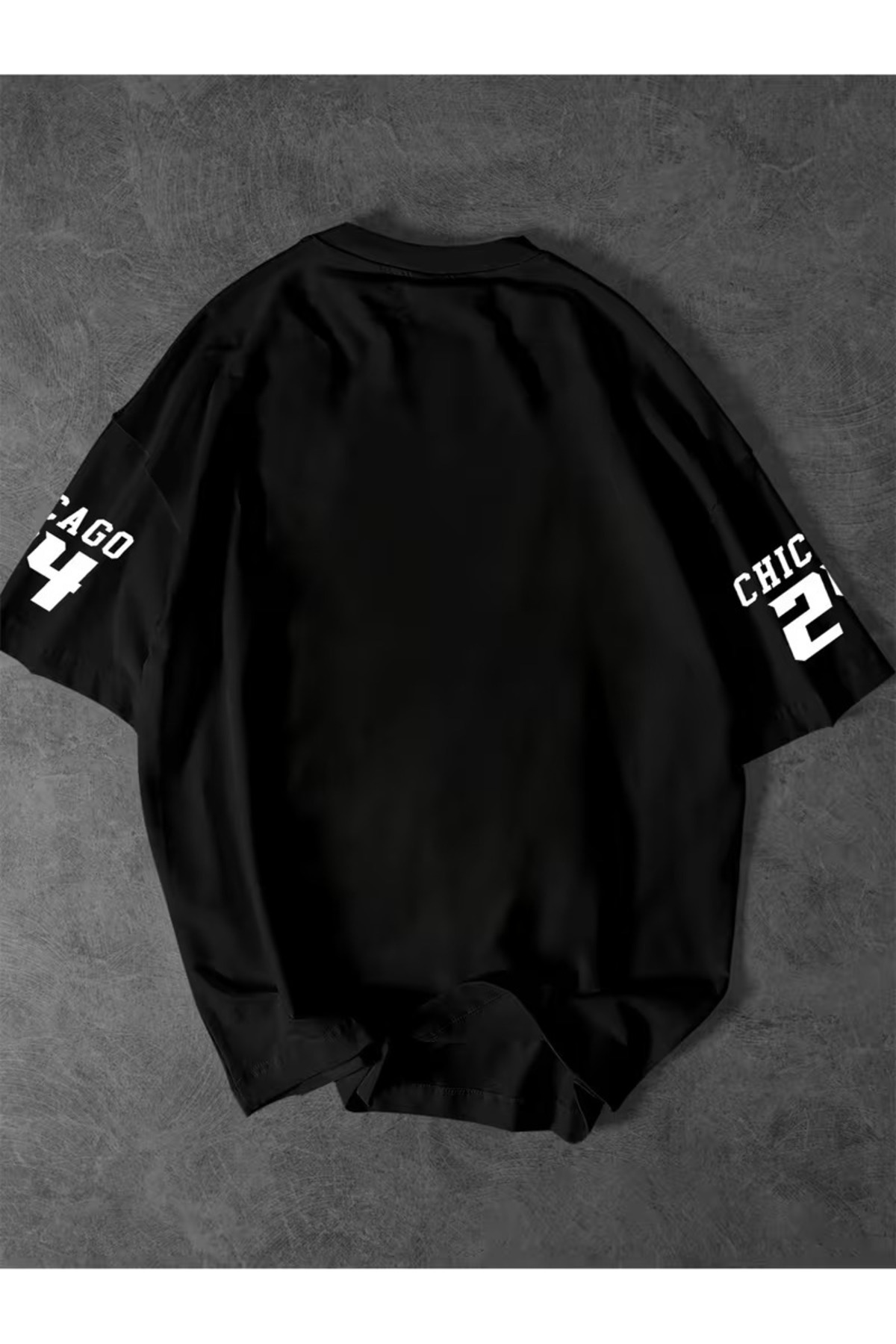 COMANCHERO  Unisex Chicago 24 Tasarım Baskılı Oversize T-shirt - Görsel 2