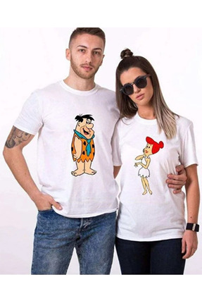 shi dumanlar giyim Oversize Çift Eş Sevgili Kombini Fred-Vilma Çakmaktaş Bask...