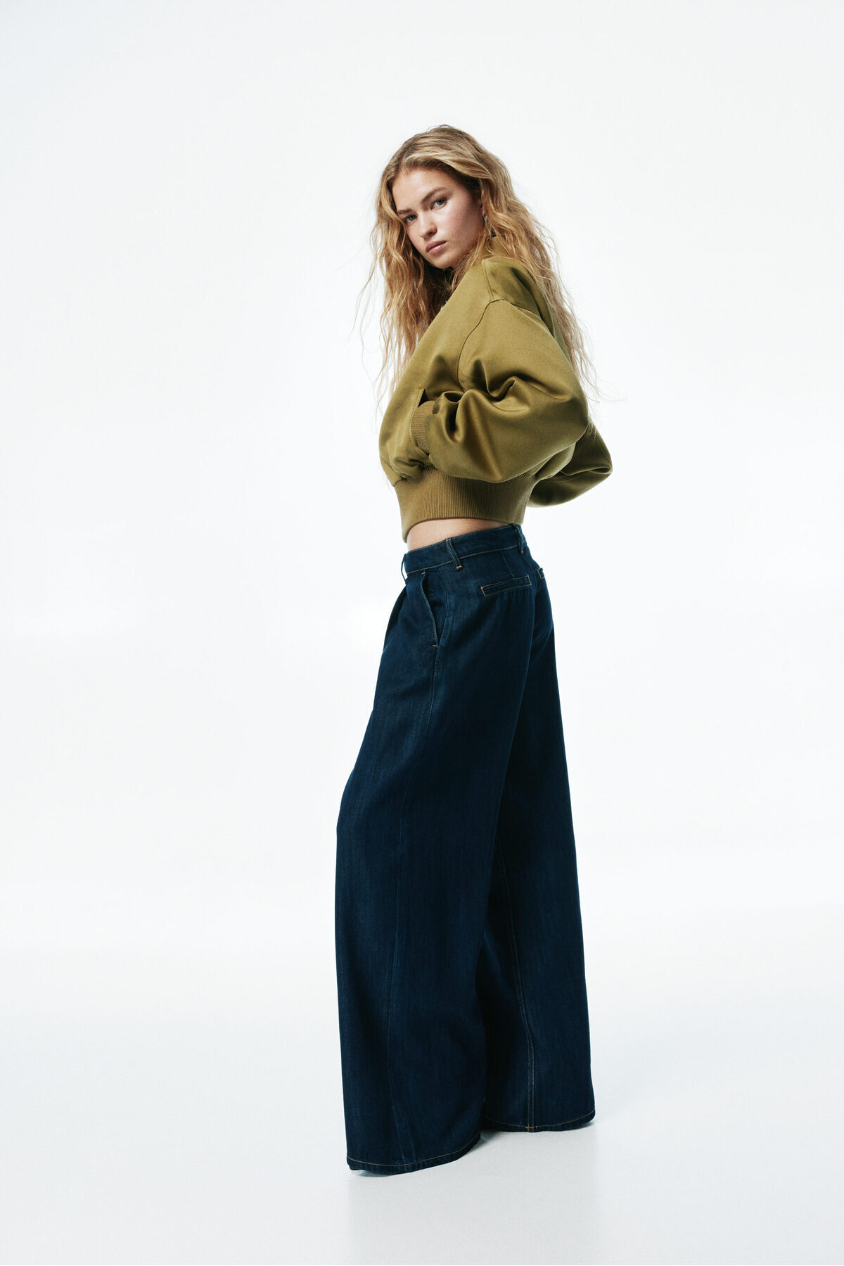 H&M Loose Fit Wide Regular Jeans görsel 6