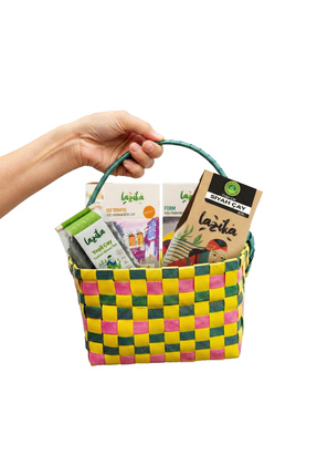 LAZİKA Geçmiş Olsun Çay Seti-Siyah Çay 400g, El Yapımı 50g Yeşil Çayımız, Ege...