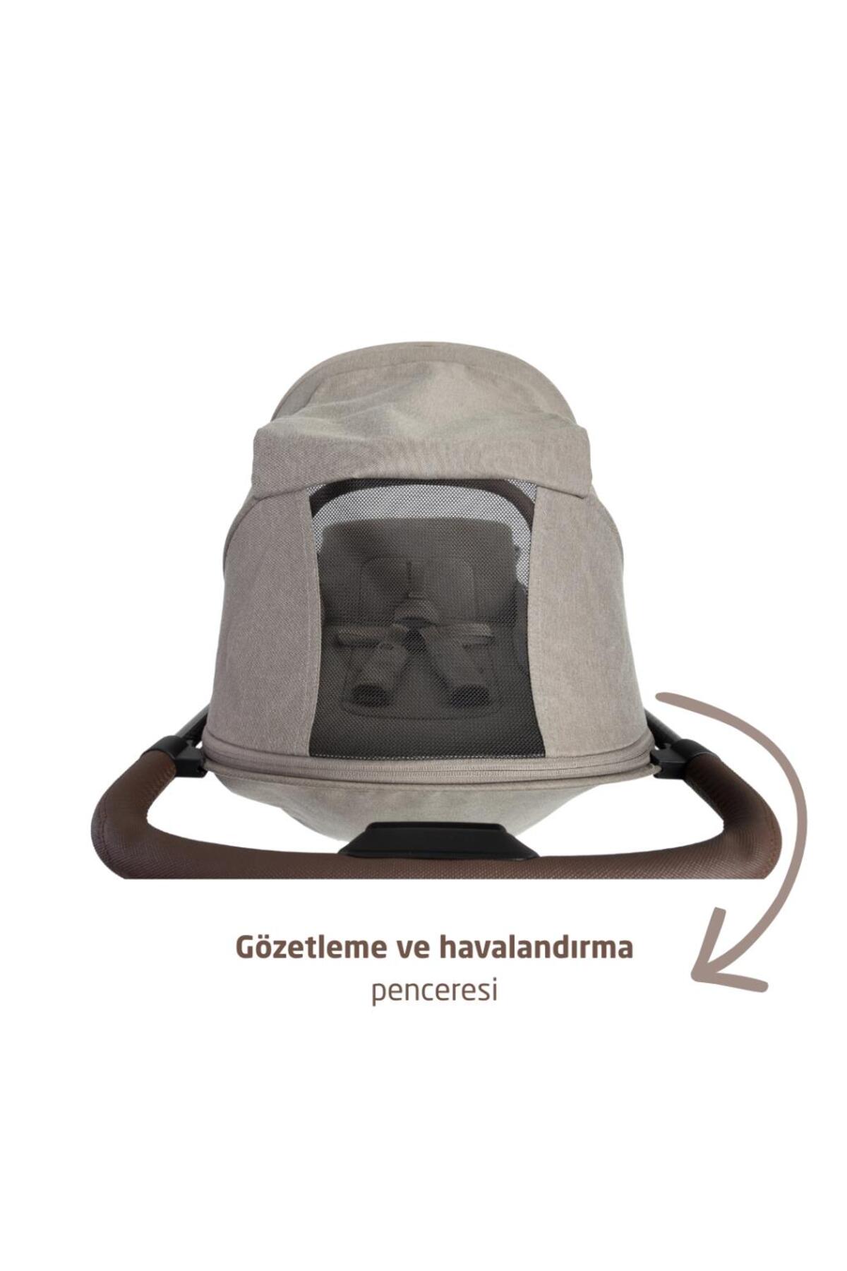 Maxi-Cosi Oslo Carbon 5,6 Kg Ultra Hafif Premium Kabin Boy Bebek Arabası Twillic Truffle fotoğrafı 7 (önizleme)