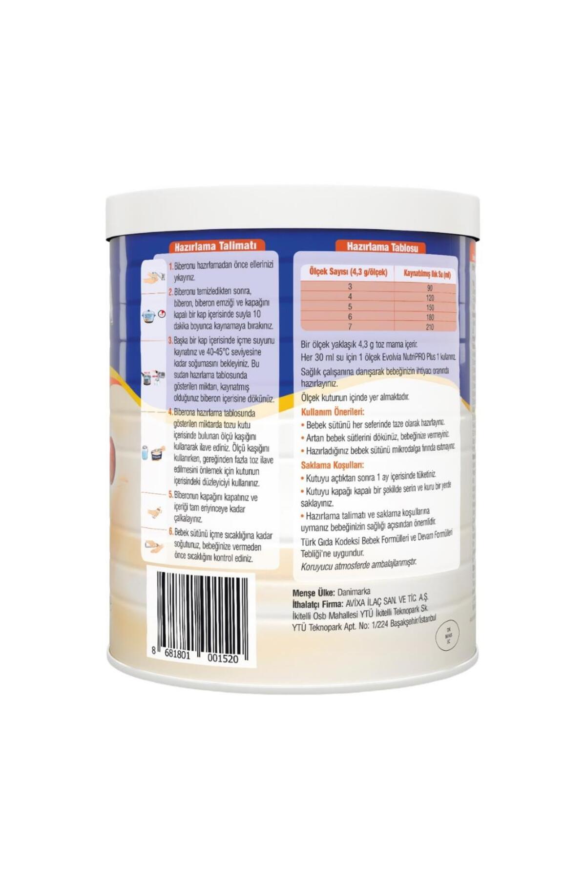 Evolvia NutriPro Plus 1 Bebek Maması 400 gr x 2 Adet fotoğrafı 3 (önizleme)