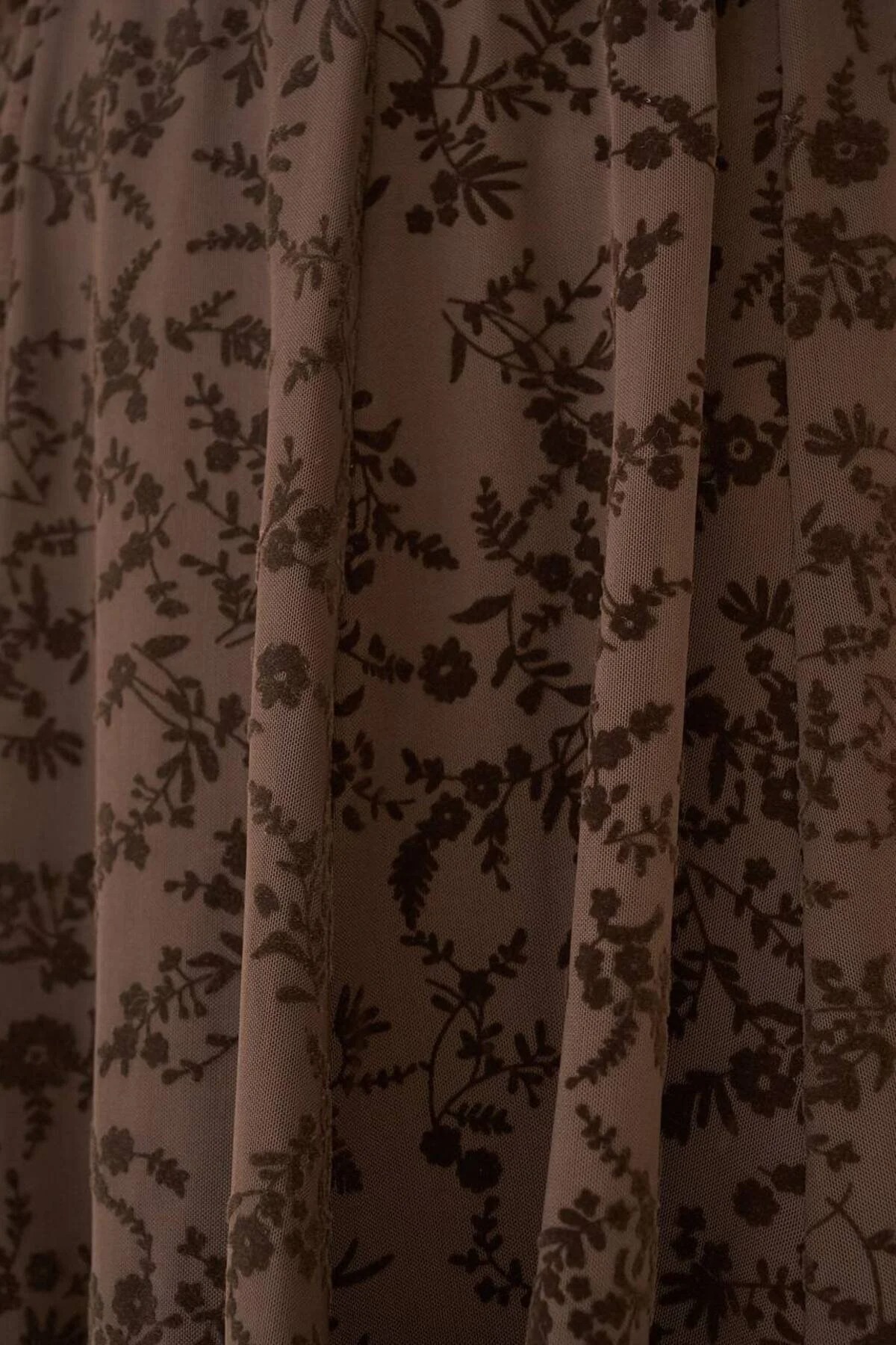 Rora  Tül Detaylı Asimetrik Astarlı Uzun Etek - Görsel 6