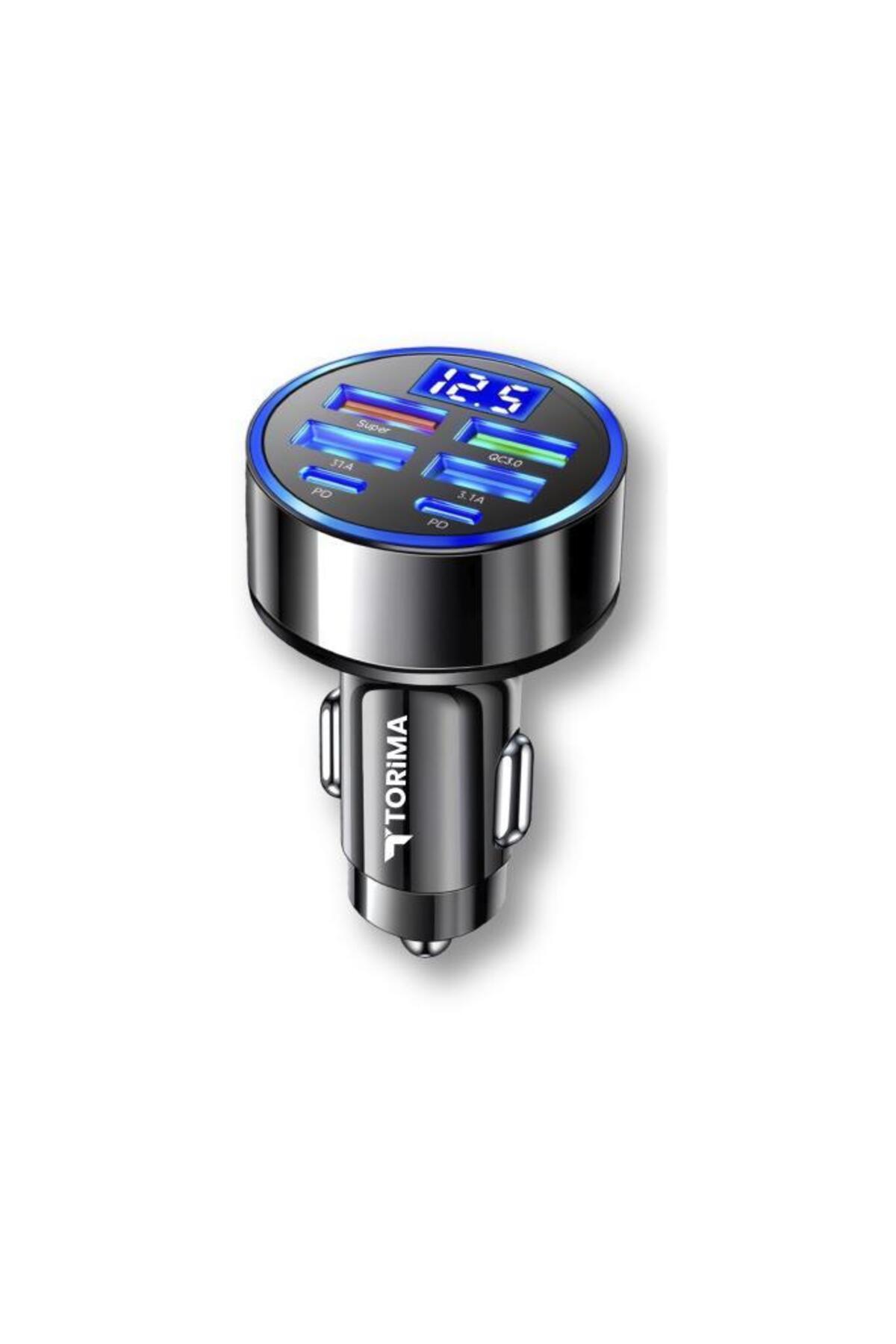 Torima Transmitter Usb Type-C Destekli 66 W Hızlı Araç Şarj Cihazı