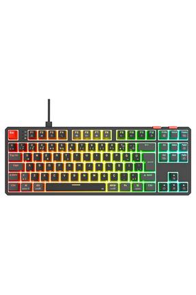 Rampage Yoru TKL Siyah/Gri Rgb Red Swich Q Mekanik Oyuncu Klavyesi