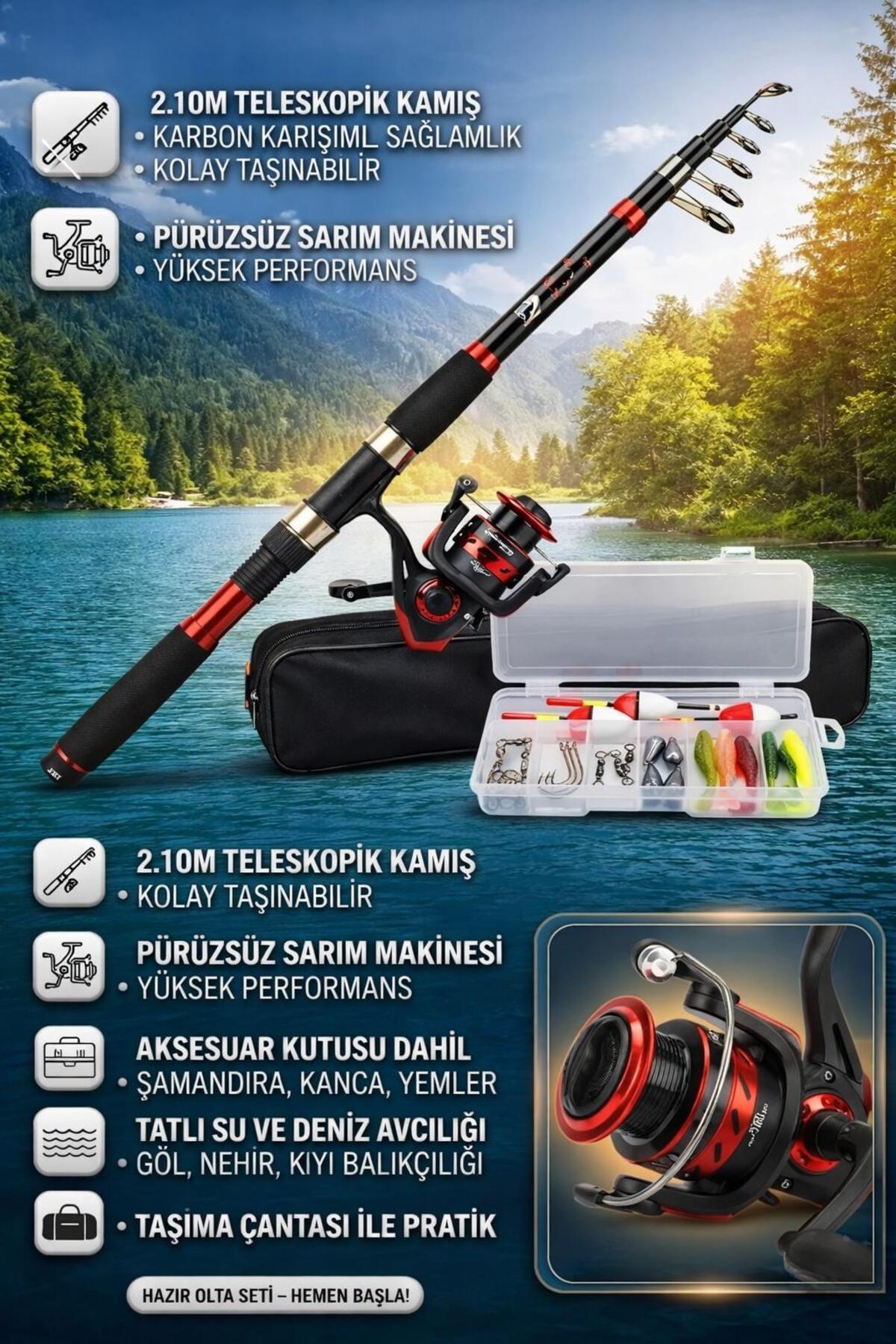 ATLT ATLANTİS 2.10 CM BESTCHOICE OLTA TAKIMI SETİ ORTA BOY ÇANTALI