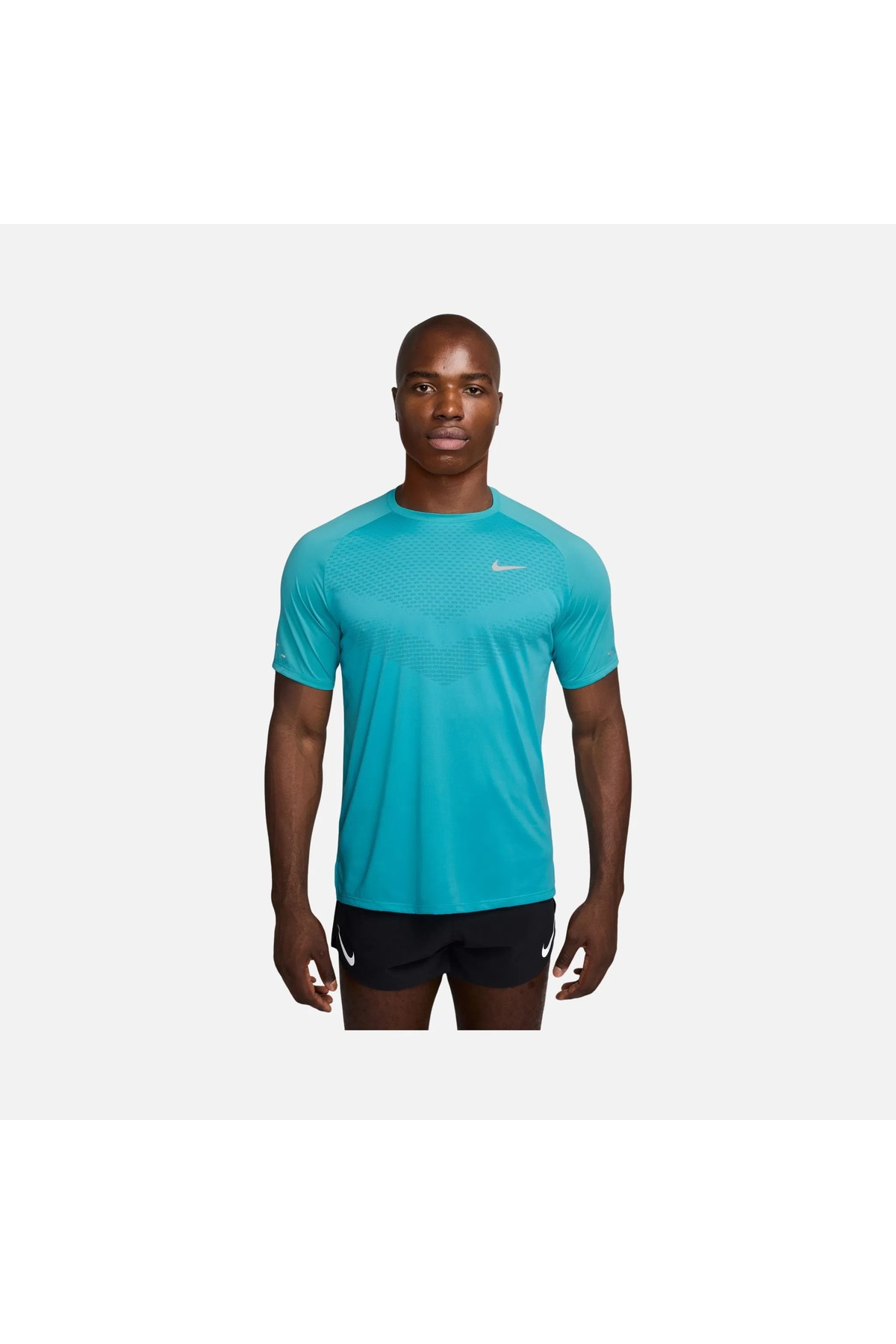 Nike Dri-Fit ADV Stride Running Short-Sleeve mavi spor koşu t